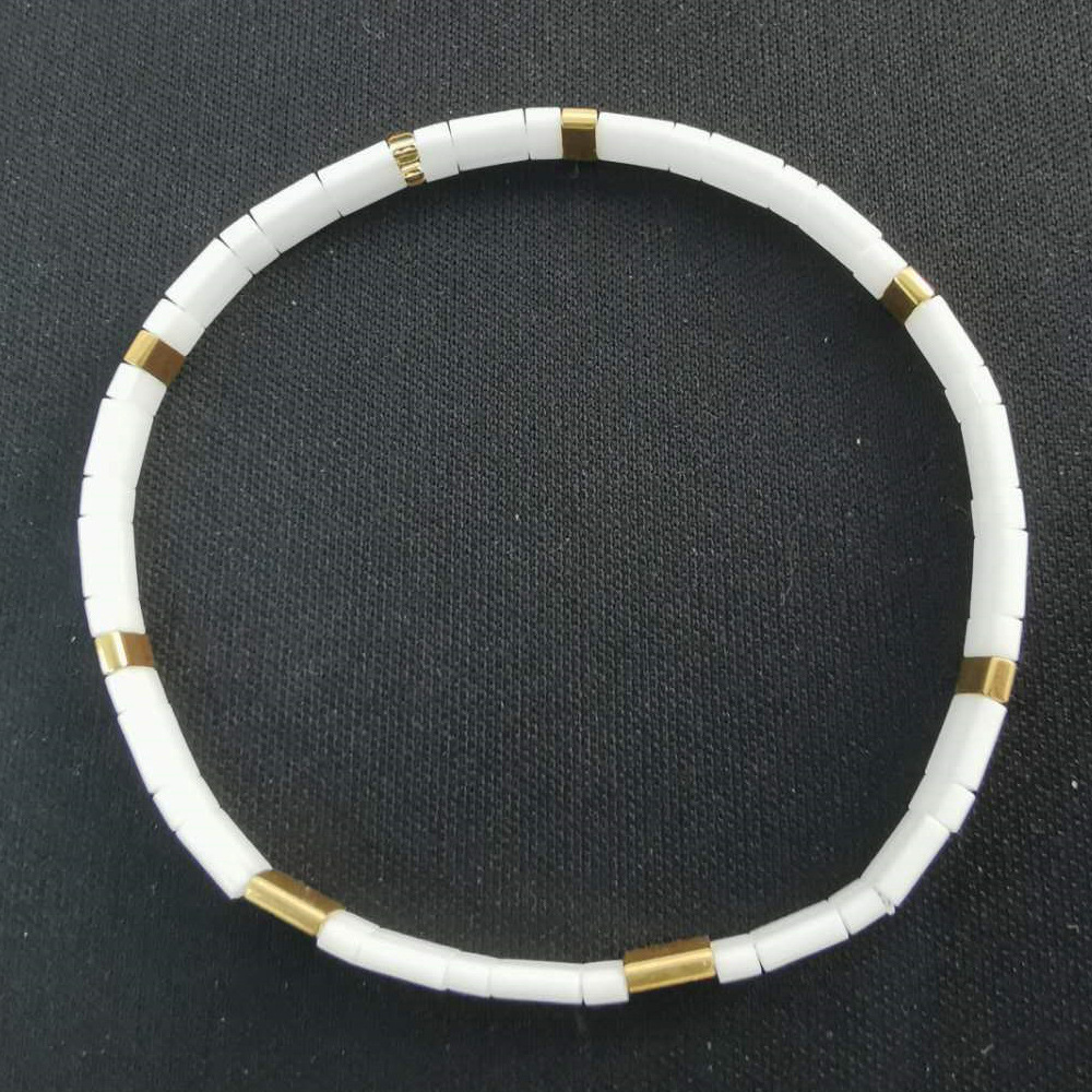 Retro Square Tila Beads Glass Wholesale Bracelets display picture 93