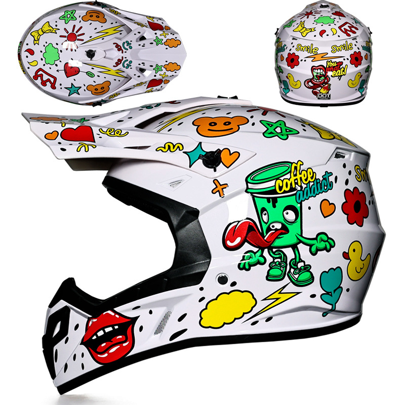 Casco de coche eléctrico todoterreno para hombre de bicicleta de montaña Casco completo de descenso para adultos Casco de rally para niños europeos Casco transpirable image 11