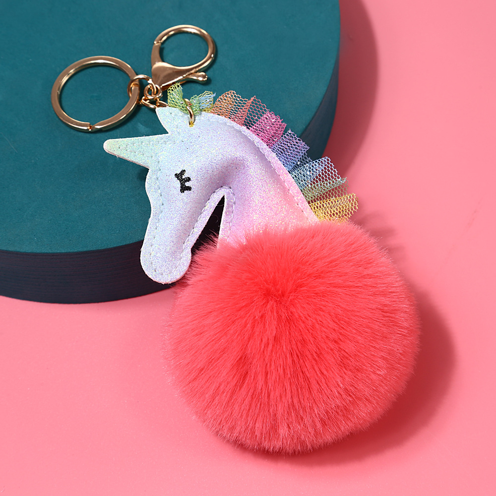 Cute Unicorn Alloy Plush Pendant 1 Piece display picture 4