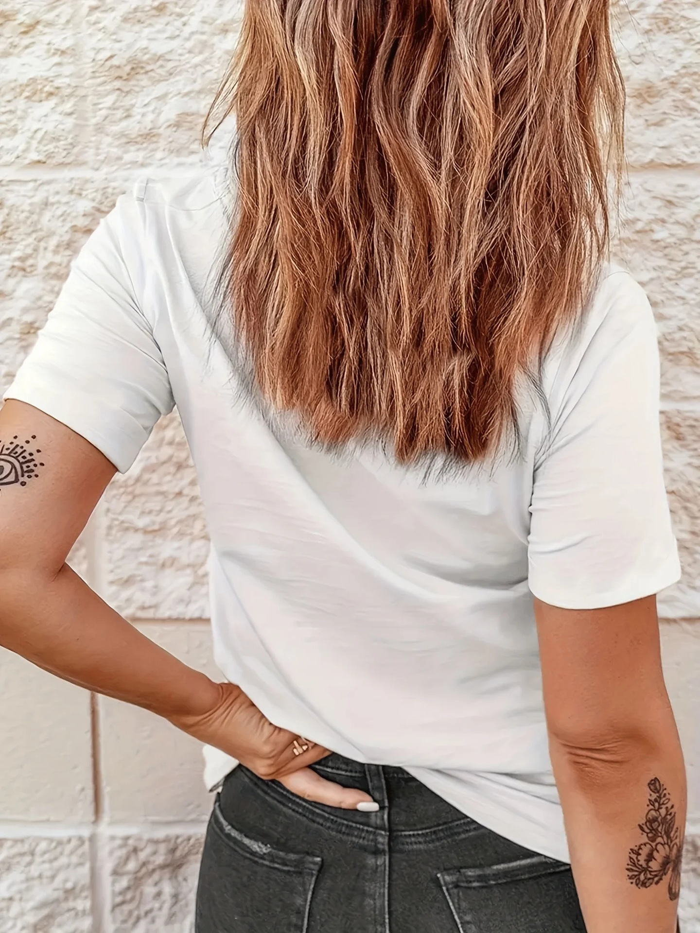 Short Sleeve Crown Letter Print Crew Neck T-Shirt for Spring