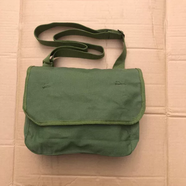 Military Green Old-Fashioned Nostalgic Green School Bag Canvas Shoulder Crossbody Bag Student Training Shoulder Bag Service Yellow School Bag Yellow Shoulder Bag