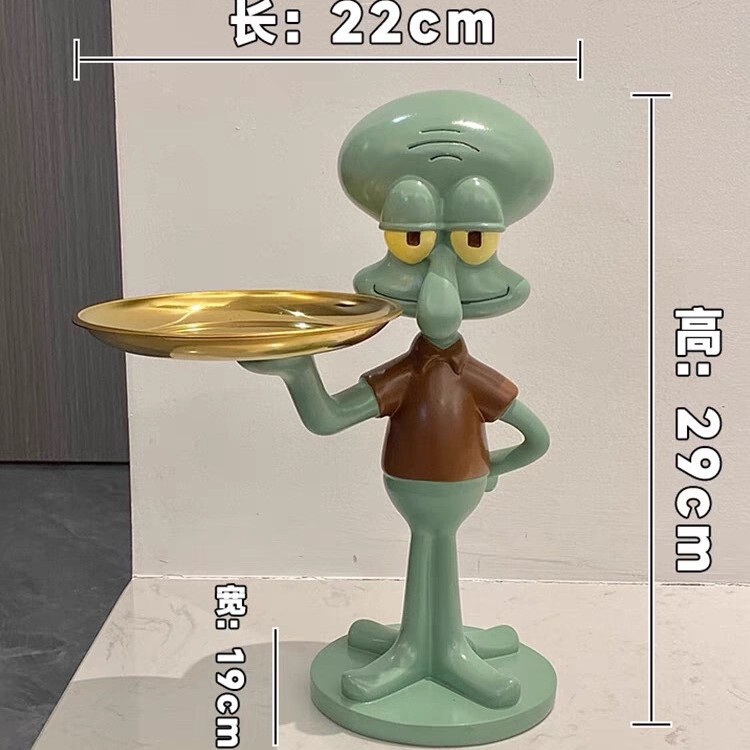 Squidwardトレイ、Squidwardフルーツジュエリー収納トレイ、Squidwardペンホルダー、キッチンバスルームペーパーホルダーギフト|undefined