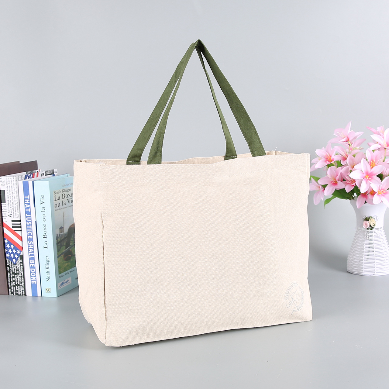 服装购物帆布手提袋定制厂家批发彩印广告宣传手提棉布袋定做logo