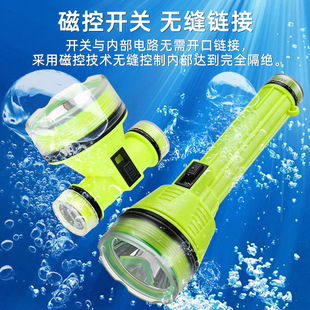 Strong Light Rechargeable Diving Headlight Flashlight Super Bright Waterproof Headlight Long Range Diving Flashlight Type-C