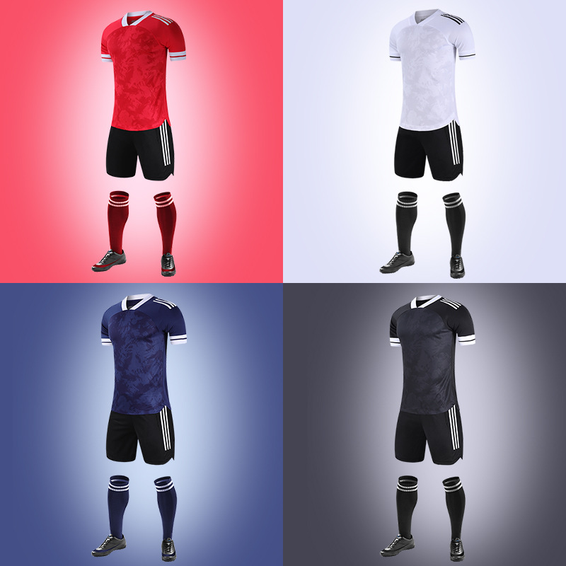 Conjunto de uniforme de fútbol, uniforme de equipo de entrenamiento de juegos de mesa ligero, personalización de uniforme de fútbol fino y transpirable del mismo estilo para adultos y niños