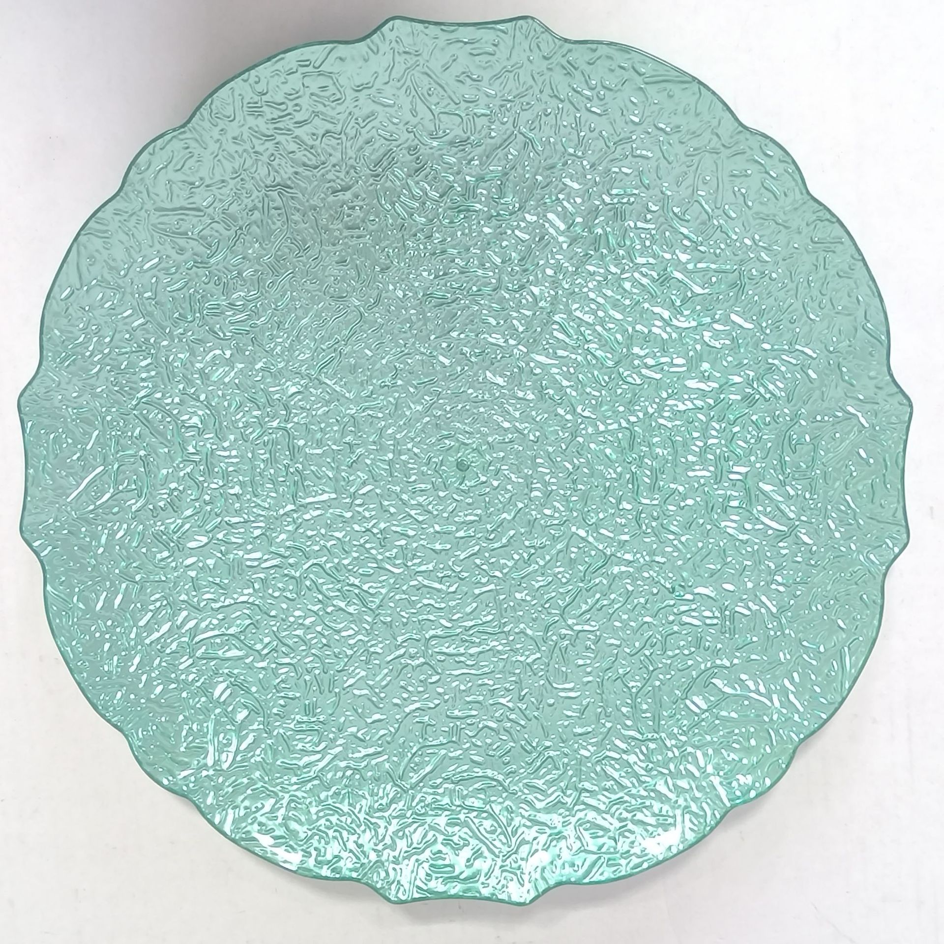 13 pulgadas acrílico transparente cargador de bordes de oro plano boda navidad baby shower party decoración plástica