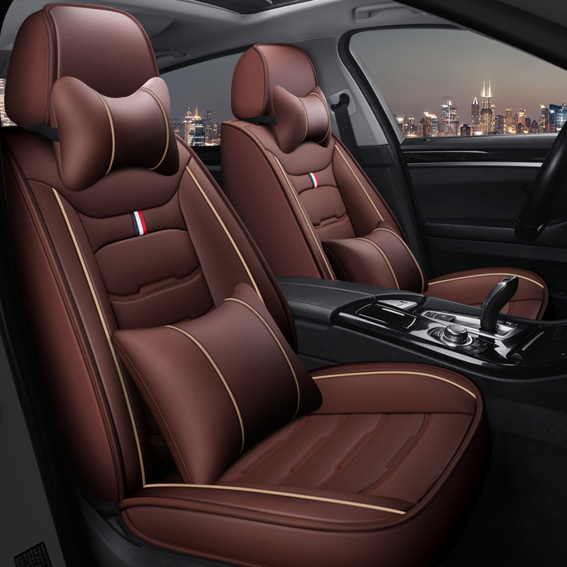 Seat cushion, seat cover, Universal Leather Four Seasons - brown