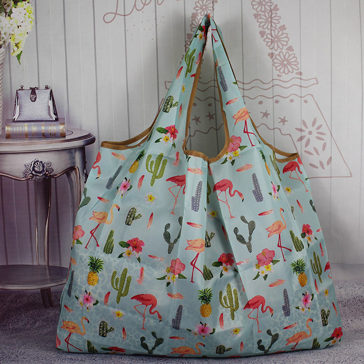 Bolsa de supermercado plegable Portátil Bolsa de gran capacidad 210D Oxford bolsa bolso de impresión grande bolsa de protección del medio ambiente image 58