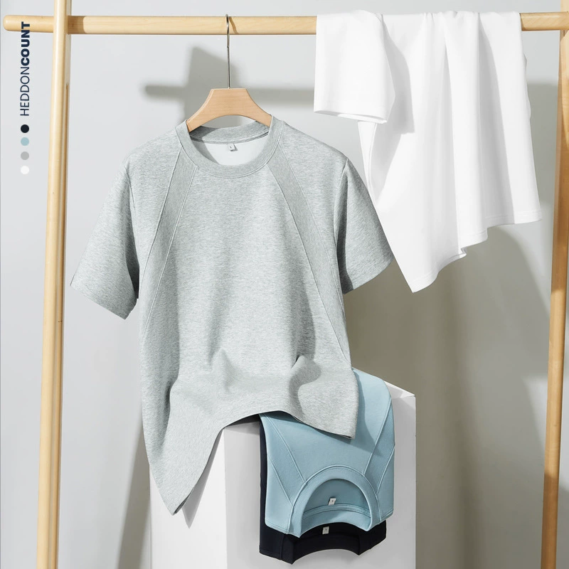 Penguo Men Summer Tide бренд повседневный новый воздушный слой 210 г с круглым вырезом тонкий дизайн свободная футболка с короткими рукавами