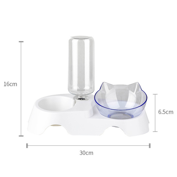 Pet double bowl with water bottle automatic drinking water heater…