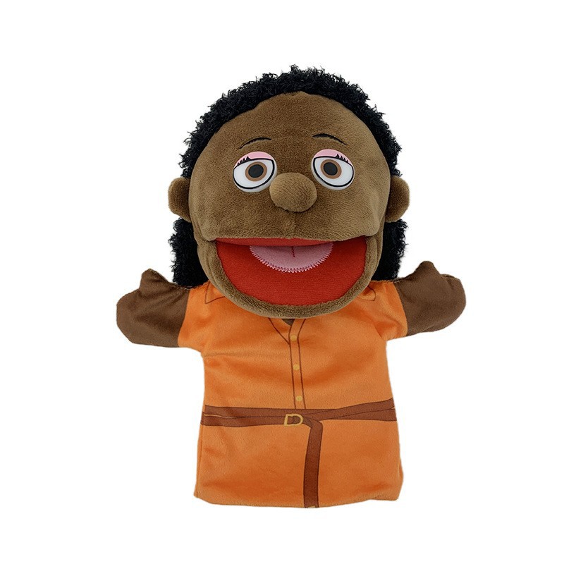 Nueva familia títere de peluche de juguete creativo kindergarten boca abierta Linda muñeca niños juego de rol muñeca