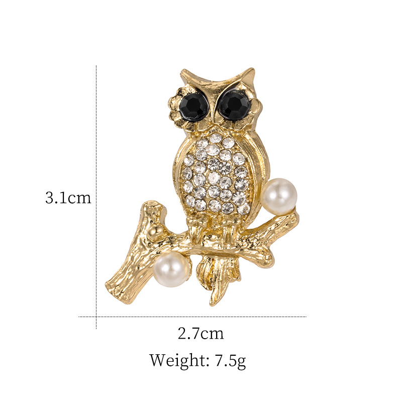 Unisex Gender Simple Style Pin Animal Alloy Inlay Rhinestones Pearl Unisex Brooches