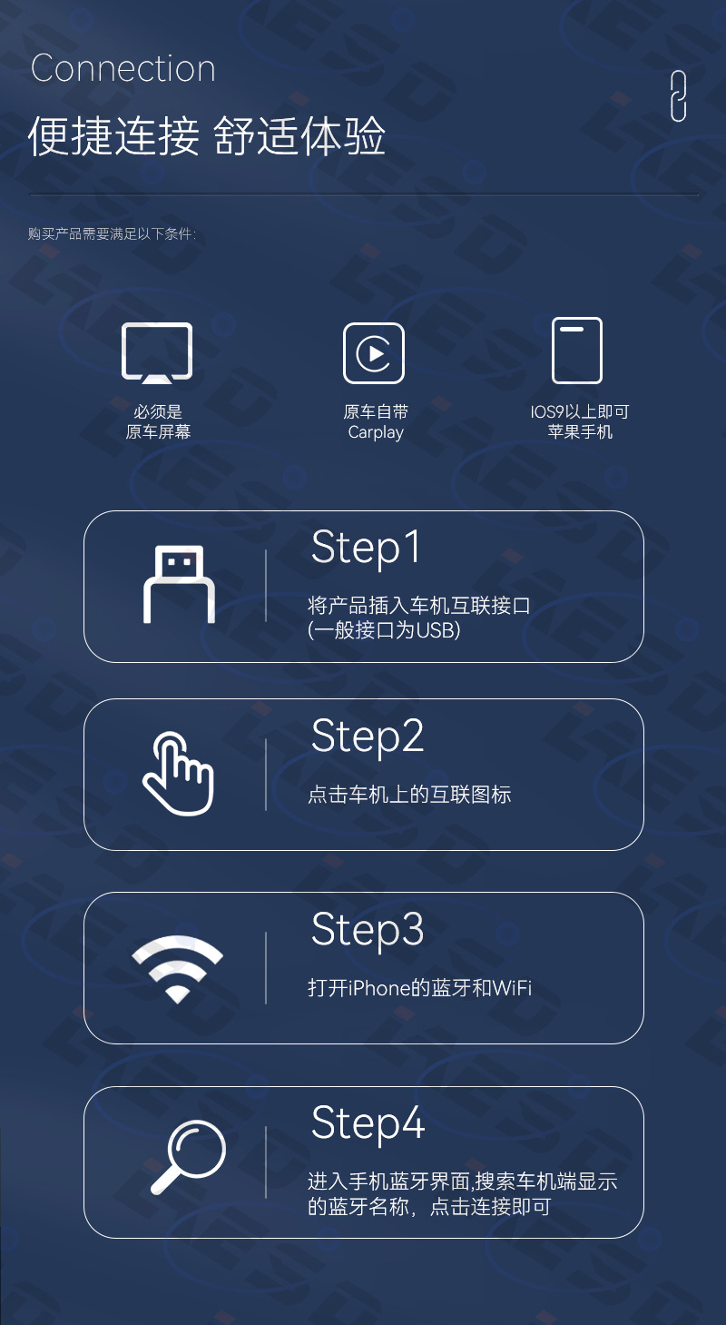 Hot-Selling 2-in-1 Car Wireless Carplay Android Auto Connected Car Box Smart Carplay Box