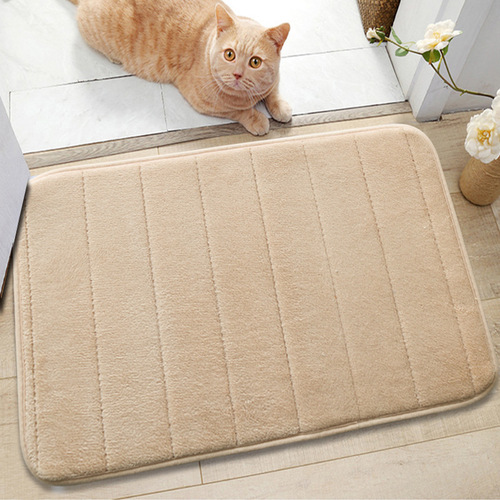Pure Color Coralline Mat Entrance Washable Entry Mat Bathroom Shower Anti-Slip Pad Overseas Trade Special Supply