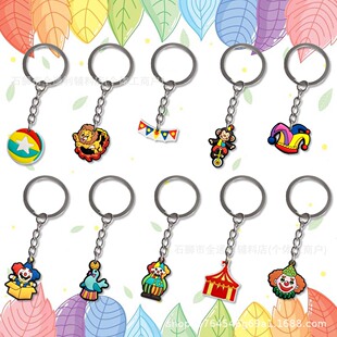Circus Circus Keychain Cartoon Pvc Student Male and Female DIY Decorative Pendant High-End Wholesale Spot