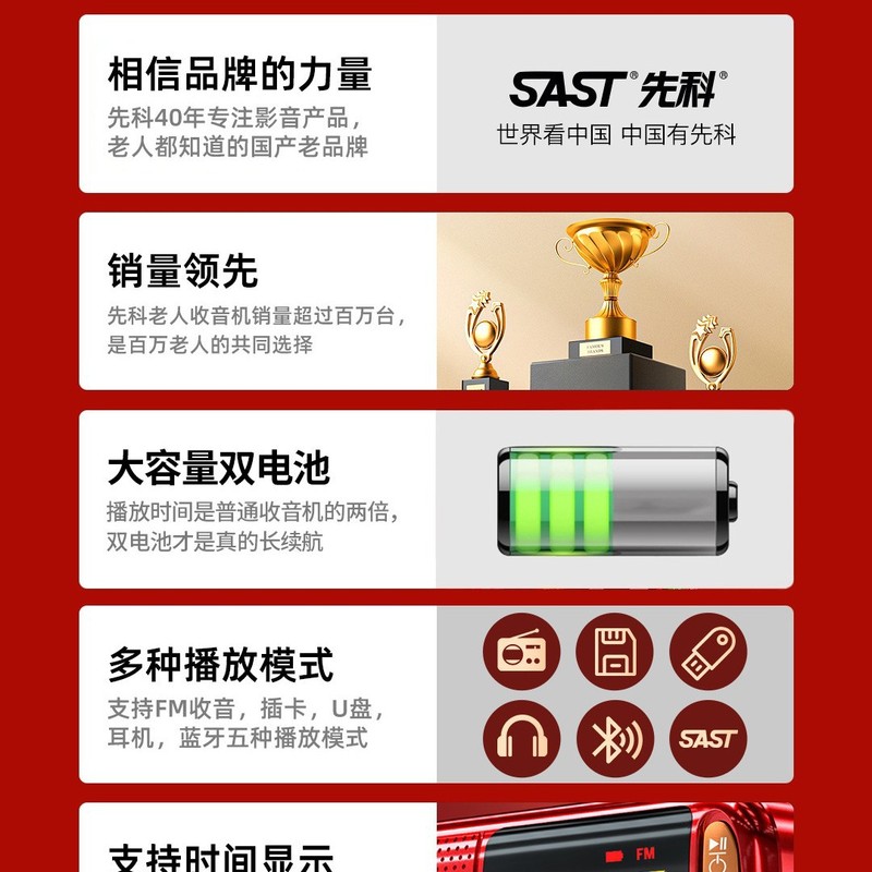 收音机老人老年人随身听播放器可充电半导体小型2025新款|undefined