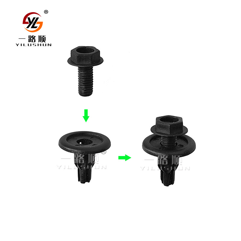 Adecuado para Honda parachoques trasero parachoques hebilla cabeza hexagonal clip B72 OE:91516-SK7-013
