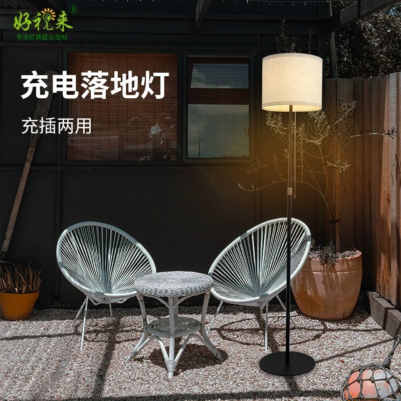 Nordic ins торшер гостиная диван спальня прикроватная тумбочка интернет знаменитости журнальный столик USB аккумуляторная тканевая настольная лампа