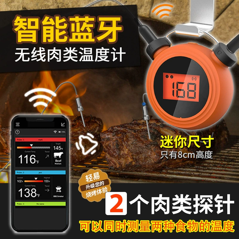 BBQ Bluetooth двойной зонд беспроводной термометр для барбекю мобильный телефон APP Кухонная пищевая печь печь для жарки термометр