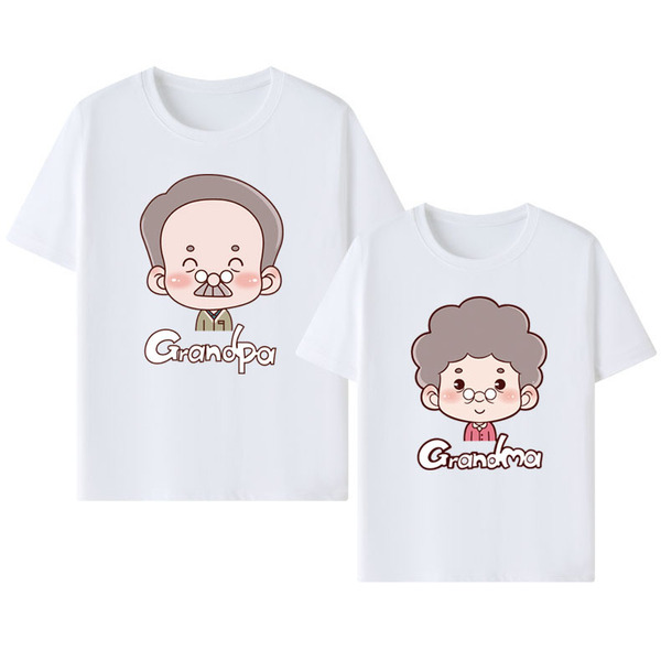 Summer cotton short sleeve T-shirt with a round collar