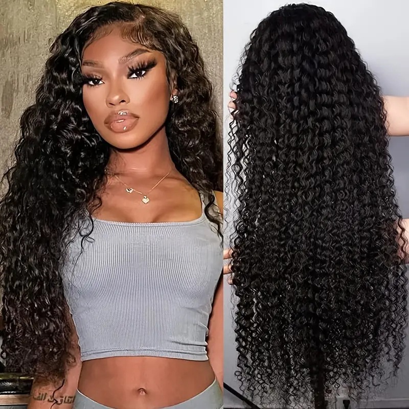 European American Fashion Front Lace Fluffy Natural Small Curl Wig Synthetic Hair Body Wave Clip-in Average Size Long Short Medium Length_voghion.com