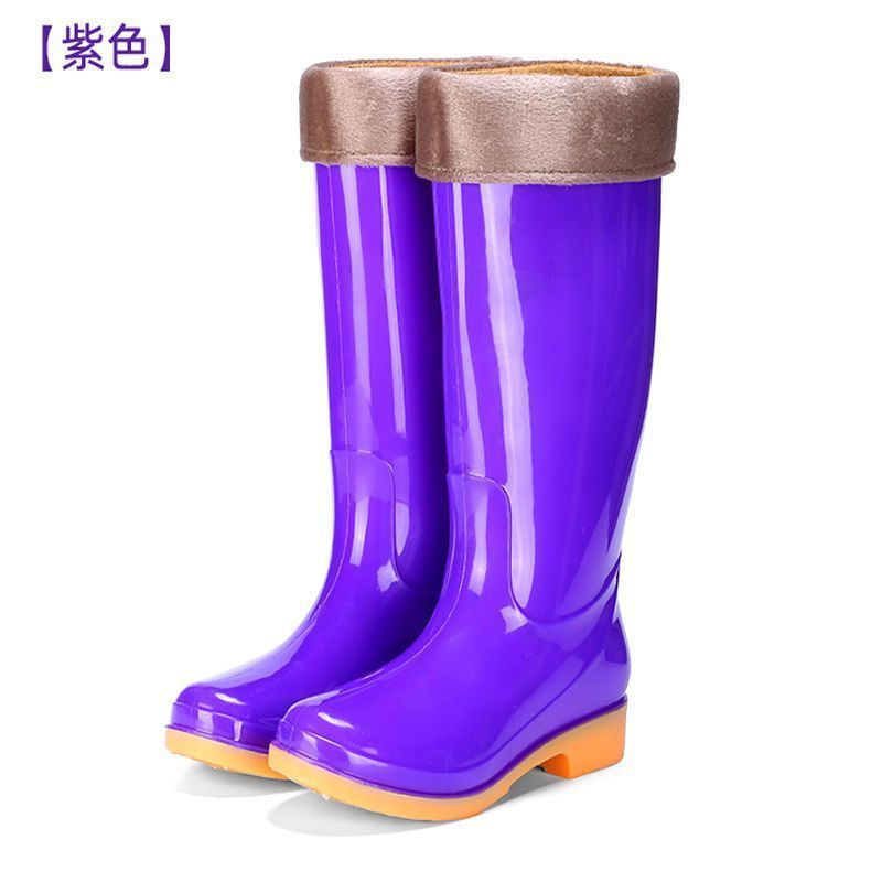 雨鞋女中筒防水高筒防滑雨靴女士短筒成人保暖加棉厨房低筒水鞋女|undefined