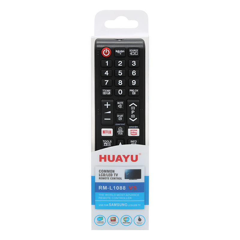Ventas directas de fábrica HUAYU RM-L1088 V5 para el control remoto de televisión de Samsung Amazon modelo transfronterizo