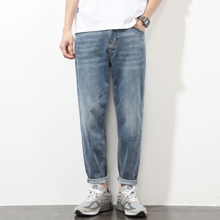 Men's Tapered Jeans Men's 2024 New Autumn and Winter Loose Elastic Breathable Washed Casual Long Trendy Pants Men's Tapered Jeans Men's 2024 New Autumn and Winter Loose Elastic Breathable Washed Casual Long Trendy Pants
