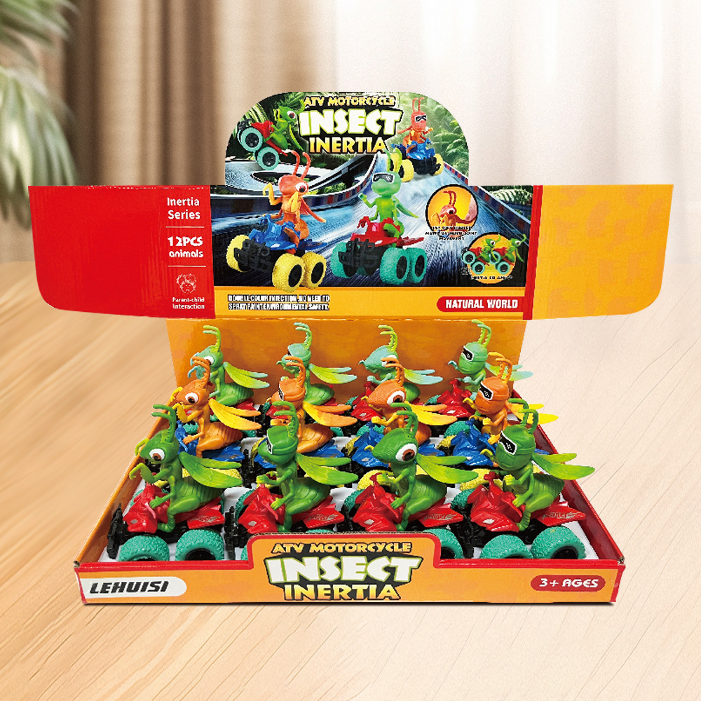 Transfronterizos niños juguetes de automóviles inerciales insectos hormiga coche dinosaurio decoración puzzle juego de juguetes para niños lotes