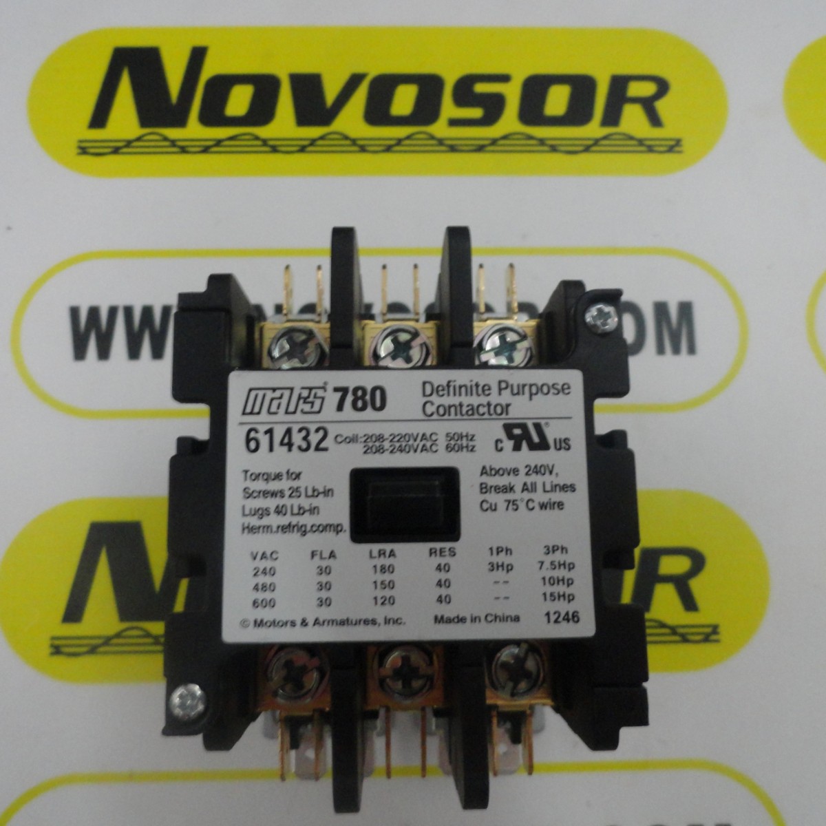 MARS780 61432    MOTORS&ARMATURES INC    接触器