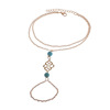 Fashionable retro metal turquoise ankle bracelet, Aliexpress, boho style, wholesale