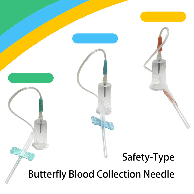 Safety Blood Collection Needle Disposable Safety Blood Collection Kit Pet Medical Intravenous Blood Collection Kit English Packaging