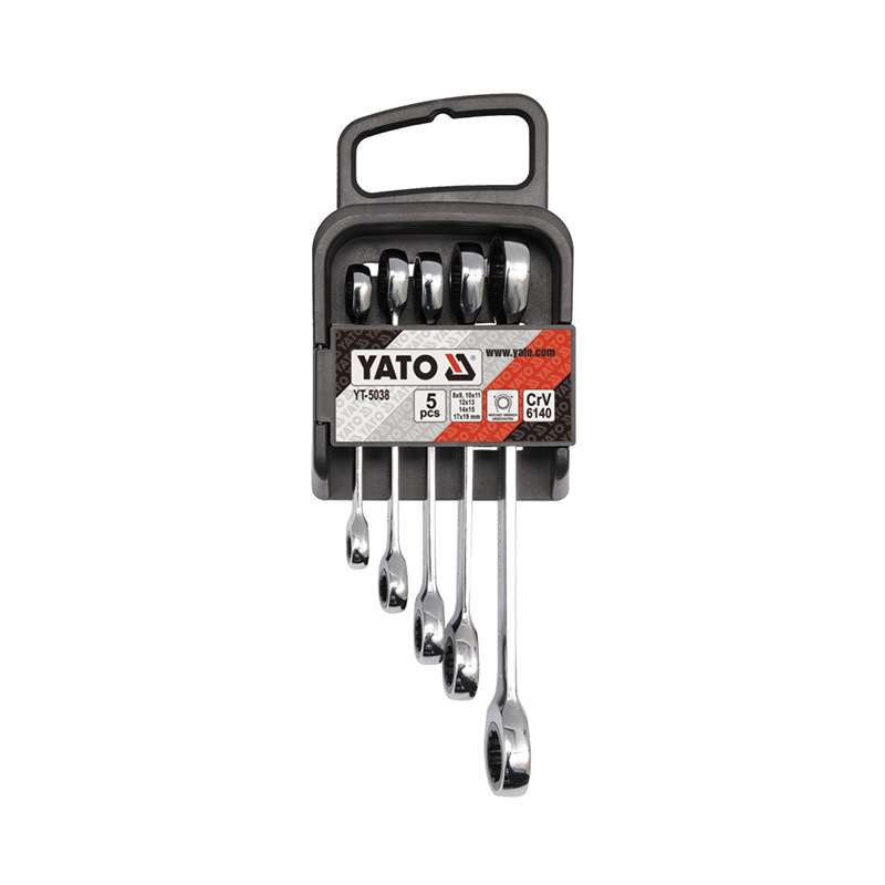 YATO易尔拓 5件套双头梅花棘轮扳手组套 YT-5038