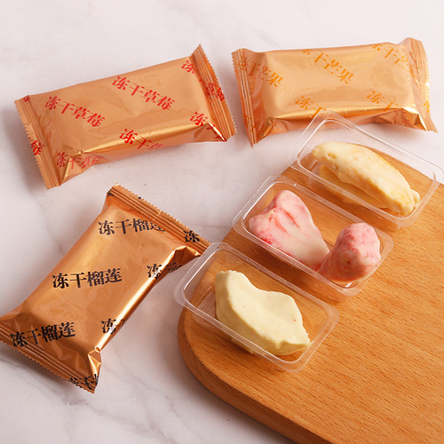 French Kiss Frozen Dried Durian Manufacturer Wholesale Dried Fruit Snacks Frozen Dried Durian FD Ready-to-Eat Durian Pieces