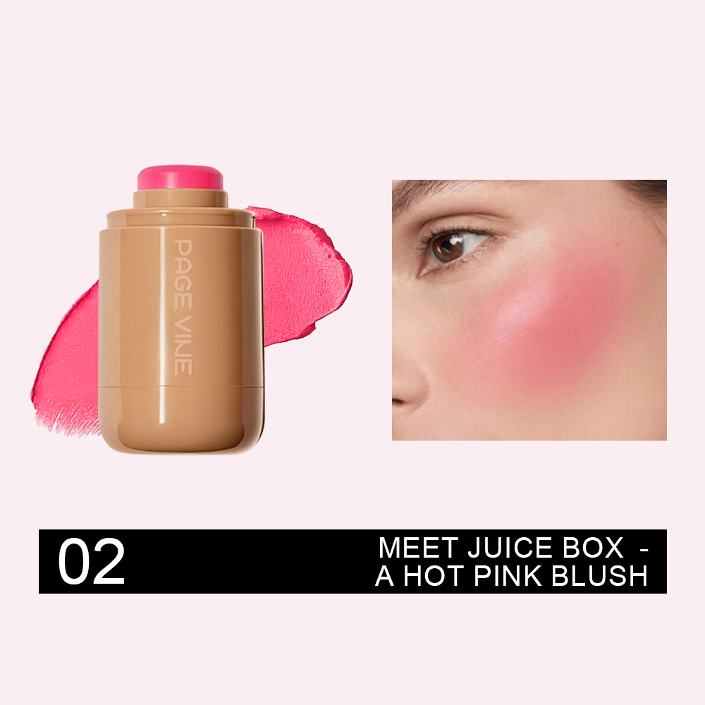 Transfronterizos de venta caliente maquillaje de bolsillo blush natural desnudo maquillaje brillante mate labios mejillas de doble uso reparador de color rohmín barra de agua
