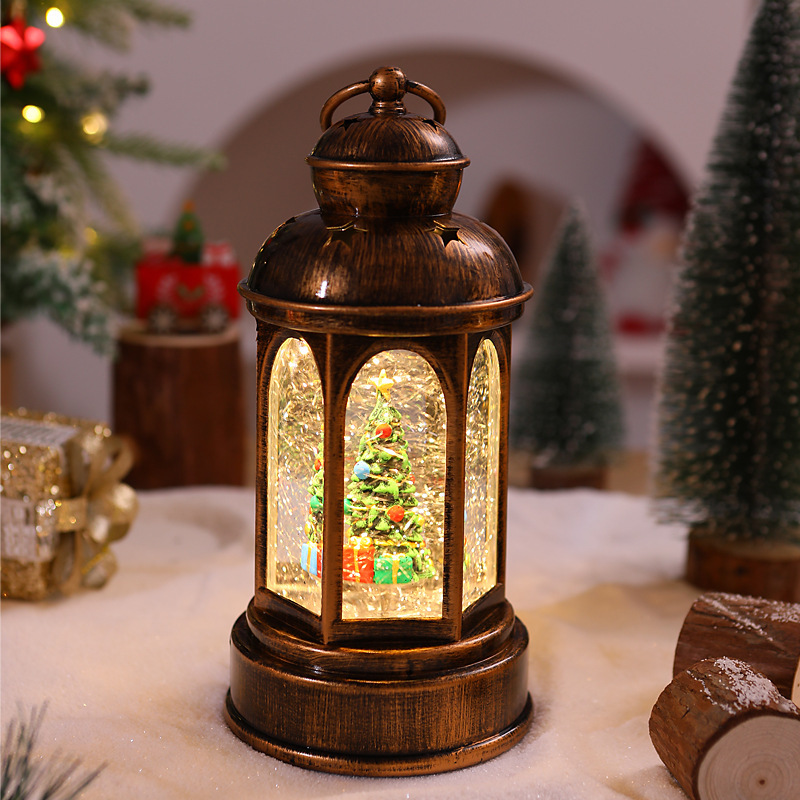 クリスマス装飾サンタクロース発光メールボックスライトオルゴールクリスマス風ランプギフトバーデスクトップ装飾品|undefined