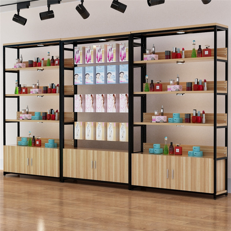 超市钢木货架文具店便利店商店多层展示架批发手机配件陈列展示柜