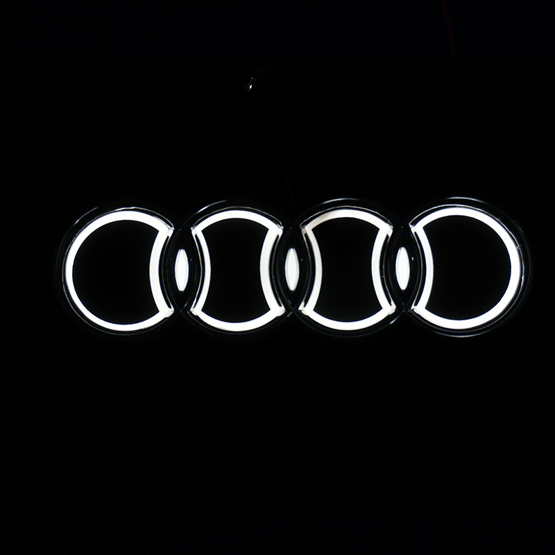 Luz de logotipo de coche 5D adecuada para Audi Luz de logotipo de coche luz fría luminosa Q3 Q5 A1 A3 T Luz de logotipo de coche LED logotipo luminoso
