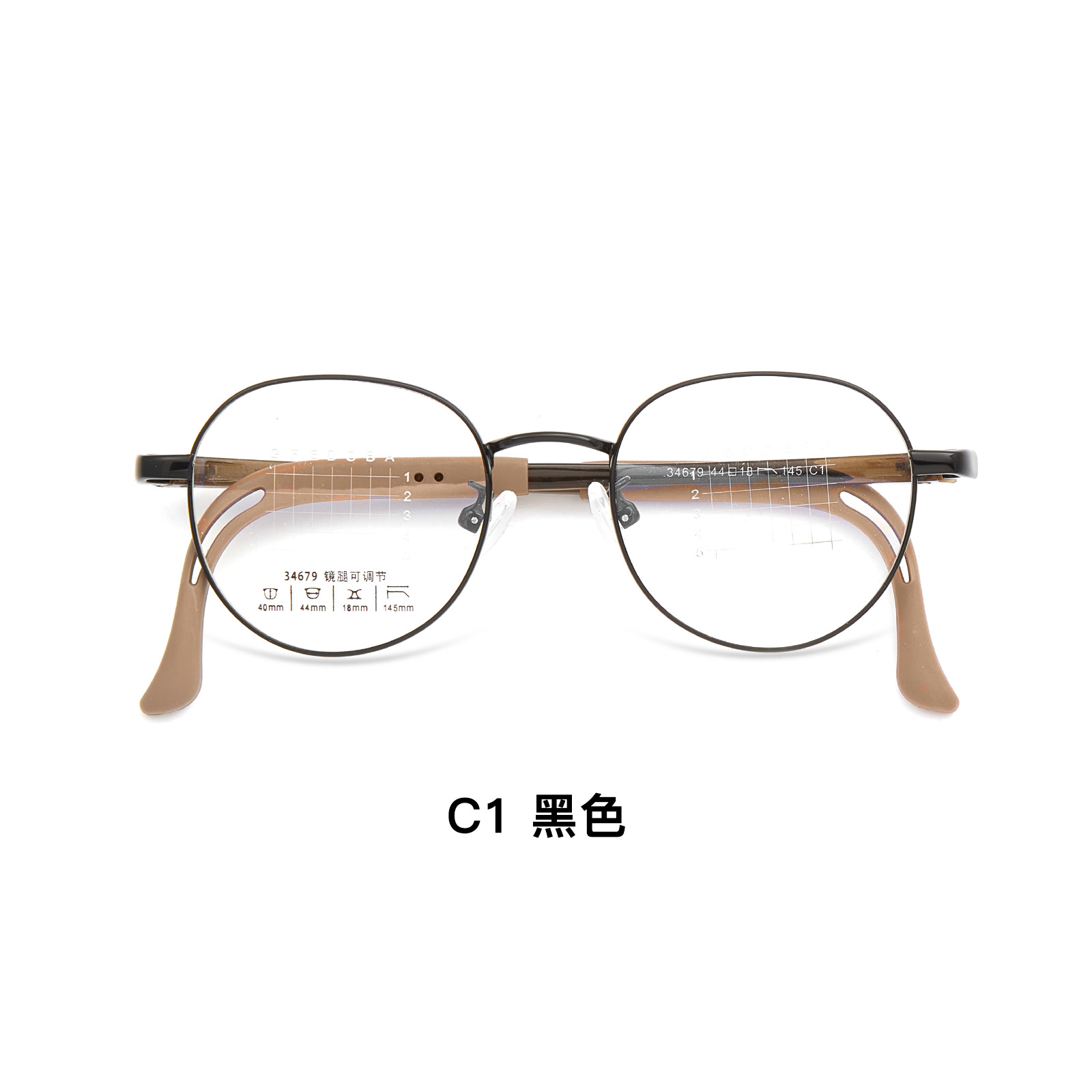 Los niños de estudiante de aleación retro exclusivo marco redondo gafas marco piel-friendly antideslizante almohadilla de la nariz de silicona puede ser equipado con la miopía Danyang lote