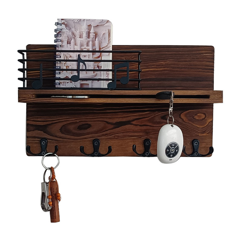 Amazon sala de estar colgante de madera pared colgante de pared estante de almacenamiento colgante de llaves de puerta de entrada marco de madera