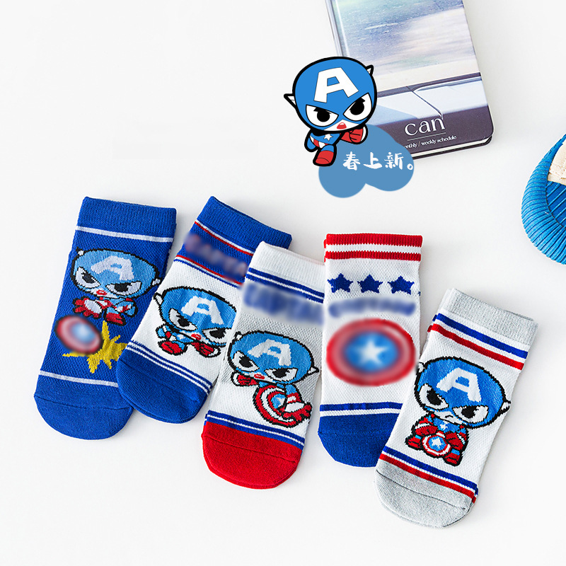 子供の靴下の女の子の綿のa類の春夏の新型の女の子のかわいいクロミの夏のメッシュの漫画の赤ちゃんの船の靴下