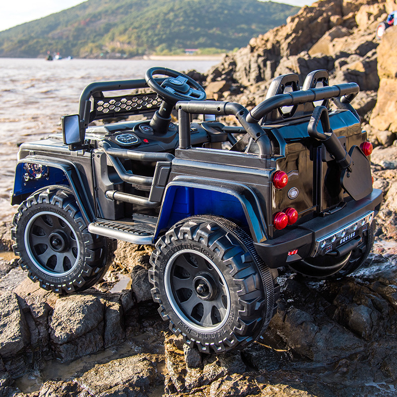 Nuevo coche eléctrico para niños portátil de control remoto para niños vehículo todoterreno coche de juguete para bebés cochecito eléctrico de cuatro ruedas