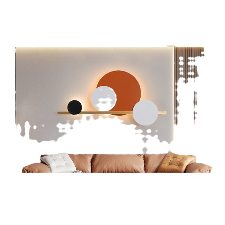 Sofá cabecera lámpara de cama iluminación de fondo de la pared de la atmósfera del dormitorio lámpara de pared sala de estar decoración de fondo creativa simple