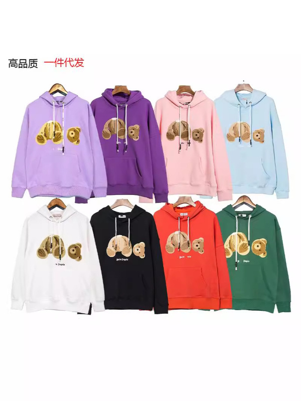 Cross-border foreign trade European and American fashion brand decapitated cartoon bear men's and women's casual hoodie couple's loose hoodie Cross-border foreign trade European and American fashion brand decapitated cartoon bear men's and women's casual hoodie couple's loose hoodie
