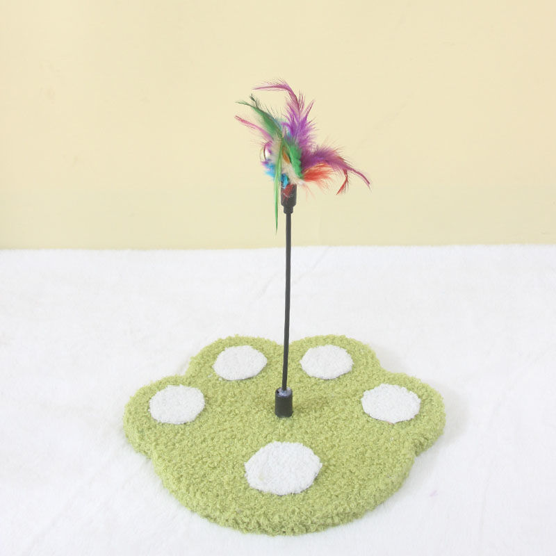 녹색 발 프린트 벨 웃긴 고양이 모델 25*22*26