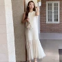 夏季无袖气质黑色连衣裙