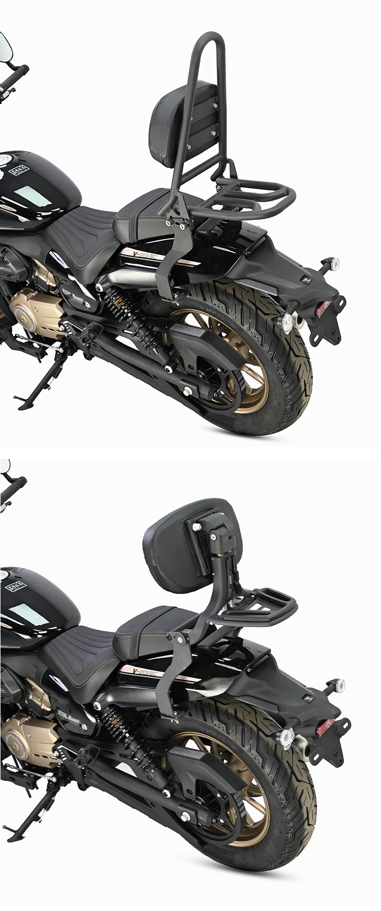 Muscle car wolf is suitable for infinite CU250 backrest modification tail shelf tail wing rear tail rack bending bow folding multi-function