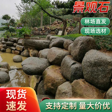 湿地公园园林景观石 河冲卵石巨大自然石 河滩河岸驳岸石头 批发