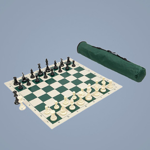 Spot wholesale modern simple pu leather chess board portable canvas bag chess board