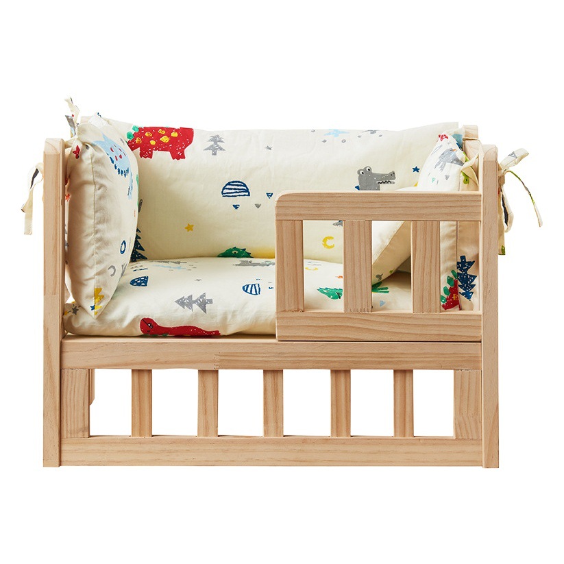 Cama para Gatos para Todas las Estaciones, Cama para Gatos de Madera Maciza, Cama para Perros, Cama Elevada para Mascotas, Cama para Mascotas Extraíble y Lavable, Venta Directa de Fábrica